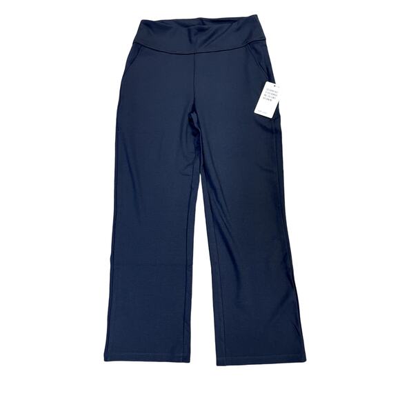 Saint + Sofia Women's Navy Wrinkle Crease Free High Waist Runway Pant - US 8 - Picture 3 of 8